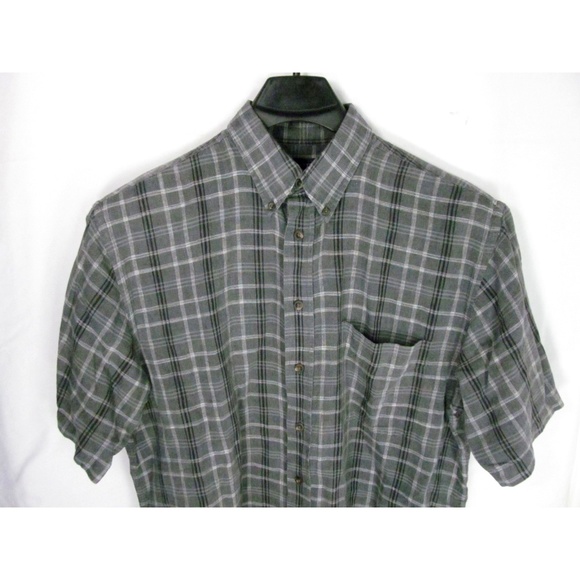 Roundtree & Yorke Men's Shirt Sz L Short Sleeve - Picture 2 of 4